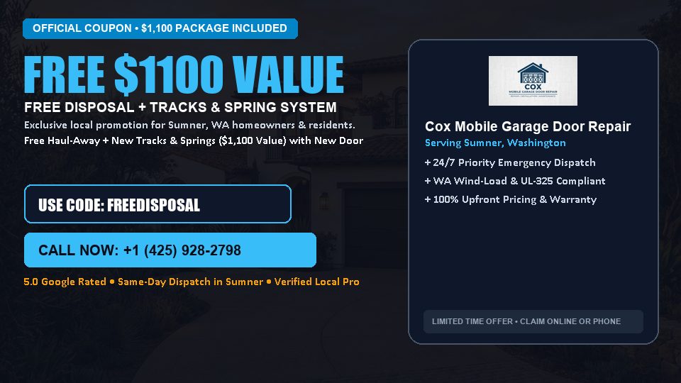 Cox Mobile Garage Door Repair FREE Haul-Away & Heavy-Duty Tracks with New Door